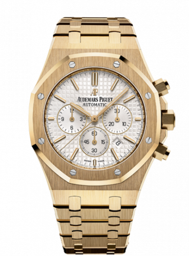Audemars Piguet Royal Oak Chronograph 41 Yellow Gold Silver