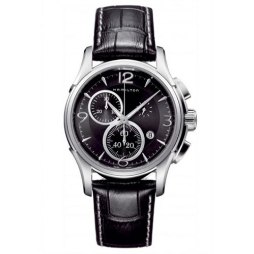 Hamilton Jazzmaster 42 Quartz Chronograph Stainless Steel Black Strap