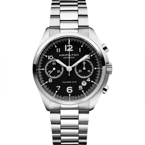Hamilton Khaki Pilot Pioneer Auto Chrono Black Bracelet
