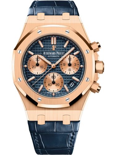 Audemars Piguet Royal Oak Chronograph 41 Pink Gold Blue Alligator