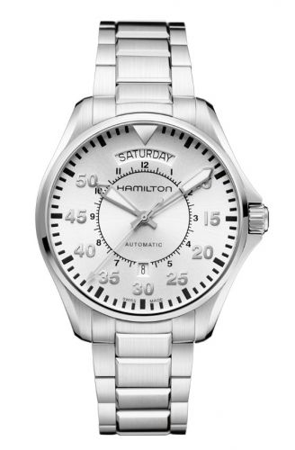 Hamilton Khaki Pilot Day Date Silver Bracelet