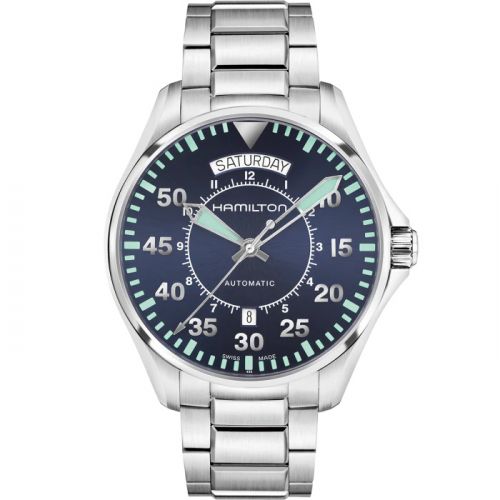 Hamilton Khaki Pilot Day Date Blue Bracelet