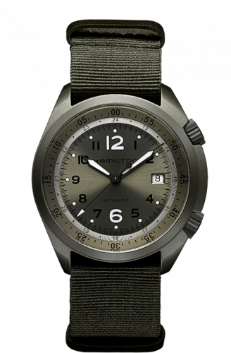 Hamilton Khaki Pilot Pioneer Alu Olive Green Auto