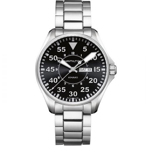 Hamilton Khaki Pilot Day Date Quartz Black Bracelet