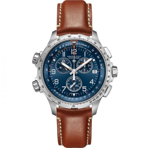 Hamilton Khaki Aviation X-Wind GMT Chrono Quartz Blue