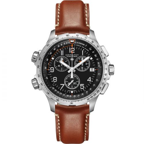 Hamilton Khaki Aviation X-Wind GMT Chrono Quartz Black