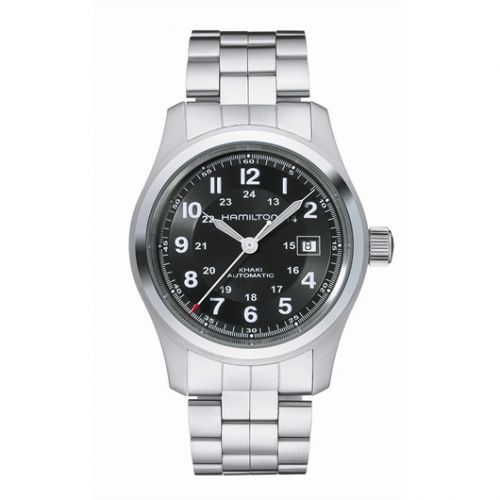 Hamilton Khaki Field Automatic Stainless Steel Black Bracelet