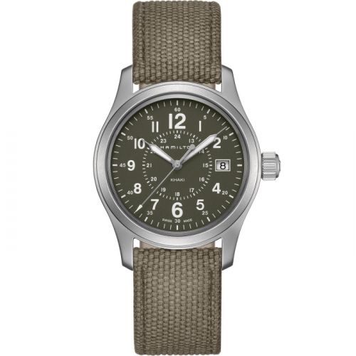 Hamilton Khaki Field Quartz 38 Stainless Steel Green