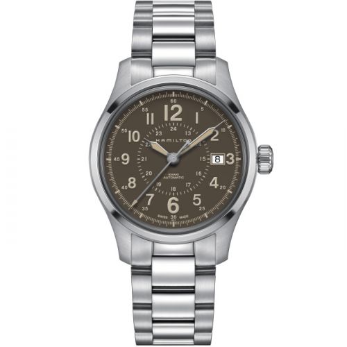 Hamilton Khaki Field Auto 40 Stainless Steel Brown Bracelet