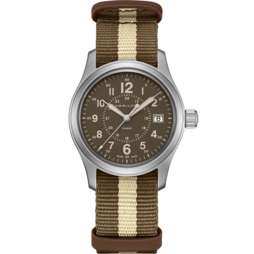 Hamilton Khaki Field Quartz 38 Stainless Steel Brown NATO