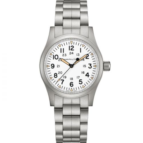 Hamilton Khaki Field Mechanical 38 White Bracelet