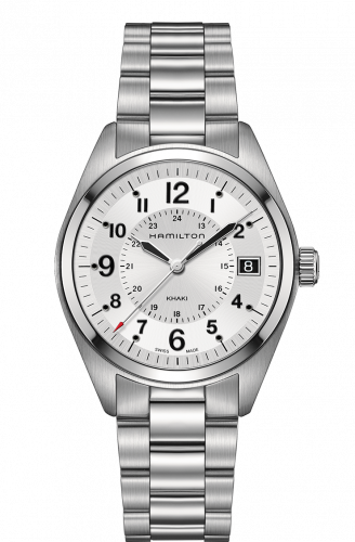 Hamilton Khaki Field Quartz Steel Silver Bracelet
