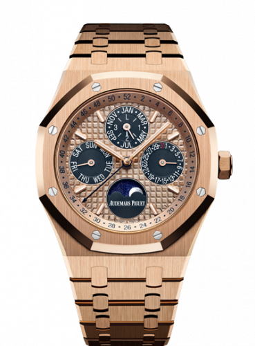 Audemars Piguet Royal Oak Perpetual Calendar 41 Pink Gold Blue