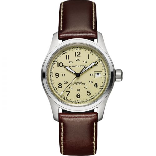 Hamilton Khaki Field Automatic 38 Stainless Steel Beige