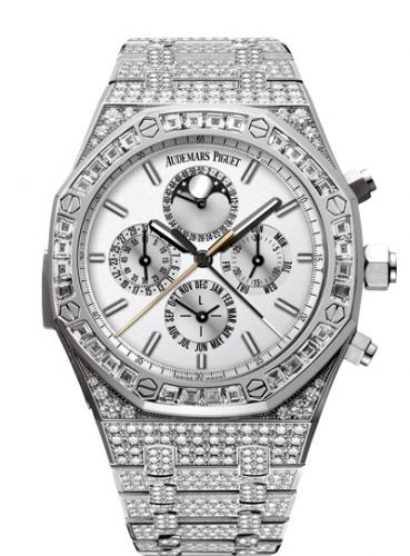 Audemars Piguet Royal Oak Grande Complication White Gold Diamond Silver Bracelet