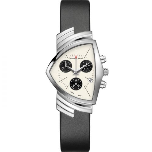 Hamilton Ventura Chrono Quartz 32.3 Stainless Steel Panda
