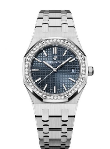 Audemars Piguet Royal Oak Selfwinding 34 Stainless Steel Diamond Blue Bracelet