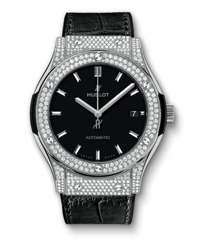 Hublot Classic Fusion 45 Titanium Pavé Black Diamond