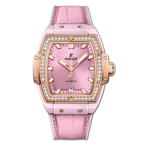 Hublot Spirit of Big Bang 39 Pink Ceramic King Gold Diamonds