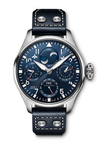IWC Big Pilot's Watch Perpetual Calendar Stainless Steel Blue