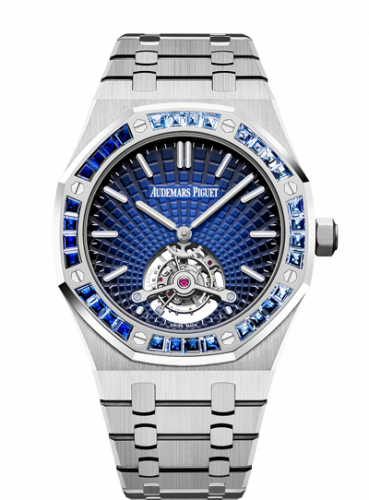 Audemars Piguet Royal Oak Ultra Thin Tourbillon Platinum Smoked Blue Evolutive Sapphire