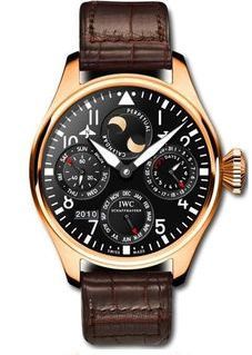 IWC Big Pilot Perpetual Calendar Red Gold Black Salto Angel