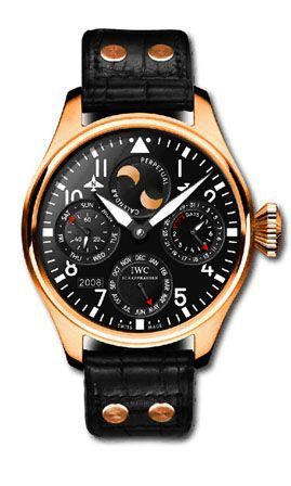IWC Big Pilot Perpetual Calendar Red Gold Black Swiss Fine Time