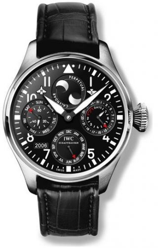IWC Big Pilot Perpetual Calendar Stainless Steel Black Association Monegasque Contre Myopathie