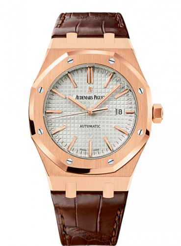 Audemars Piguet Royal Oak 15400 Pink Gold Silver Strap