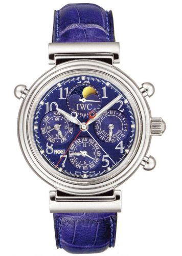 IWC Da Vinci Perpetual Rattrapante Platinum Blue English