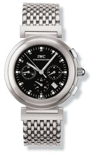 IWC Da Vinci SL Chronograph MecaQuartz Stainless Steel Brushed Black Bracelet
