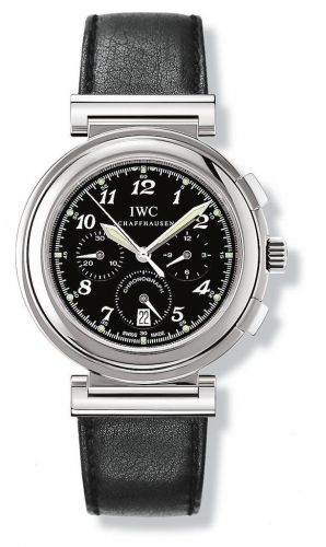 IWC Da Vinci SL Chronograph MecaQuartz Stainless Steel Black Breguet Nappa