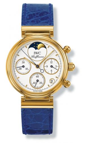 IWC Kleine Da Vinci Yellow Gold White Blue Croco