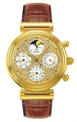 IWC Da Vinci Perpetual Yellow Gold Paved Italian