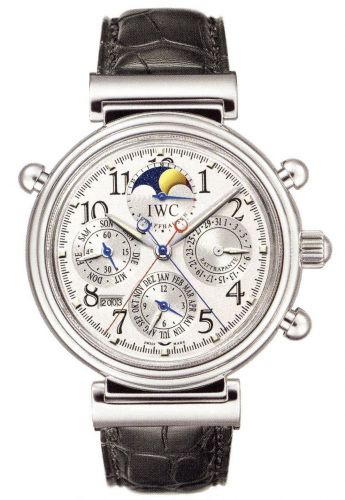 IWC Da Vinci Perpetual Rattrapante Platinum Silver Italian