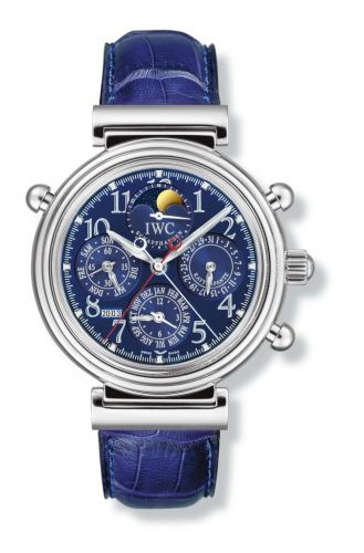 IWC Da Vinci Perpetual Rattrapante Platinum Blue German
