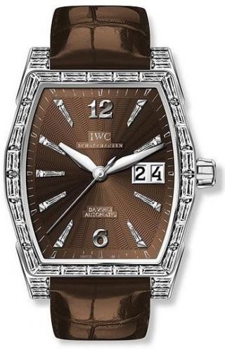 IWC Da Vinci Automatic Midsize White Gold Baguette Chocolate