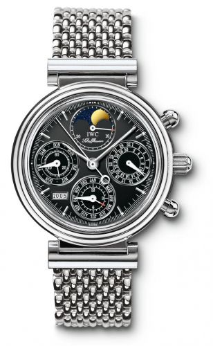 IWC Da Vinci Perpetual Stainless Steel Black German Bracelet