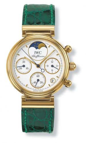 IWC Kleine Da Vinci Yellow Gold White Green Croco