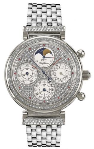 IWC Da Vinci Perpetual White Gold Diamond Paved English