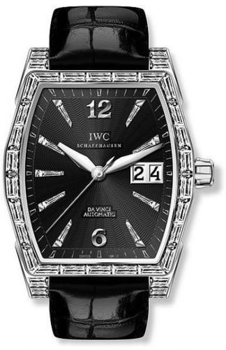 IWC Da Vinci Automatic Midsize White Gold Baguette Black