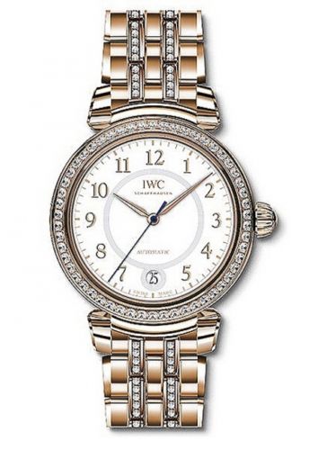 IWC Da Vinci 36 Automatic Red Gold Diamond Silver Bracelet