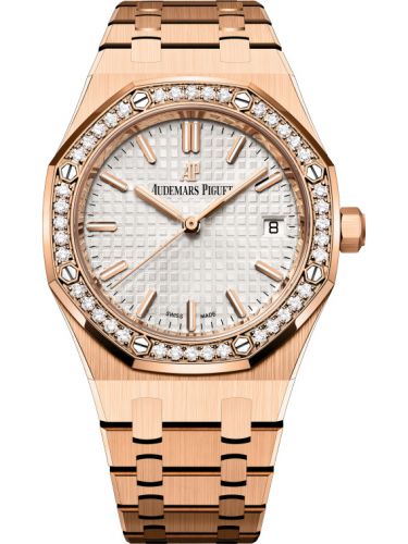 Audemars Piguet Royal Oak Selfwinding 34 Red Gold Diamond Silver Bracelet
