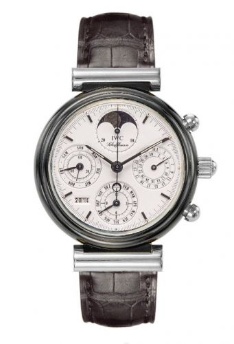 IWC Da Vinci Perpetual Black Ceramic White Gold White English