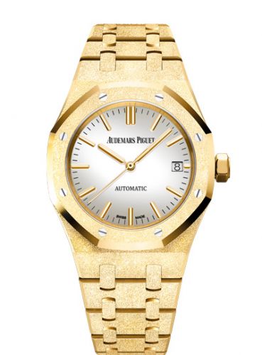 Audemars Piguet Royal Oak 15454 Selfwinding Frosted Yellow Gold Silver