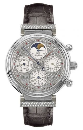 IWC Da Vinci Perpetual White Gold Diamond Paved English