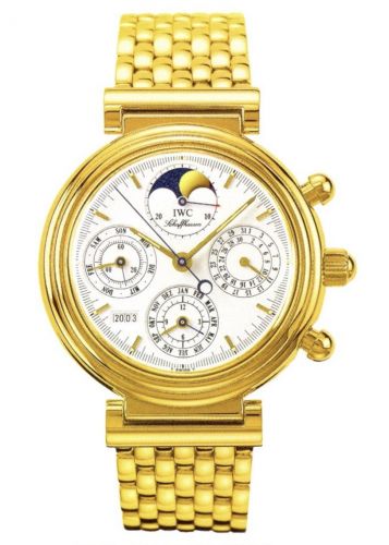 IWC Da Vinci Perpetual Yellow Gold White Italian Bracelet