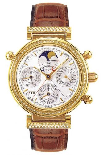 IWC Da Vinci Perpetual Rattrapante Yellow Gold Diamond Silver French