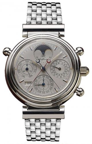 IWC Da Vinci Perpetual Rattrapante Platinum Silver English Bracelet