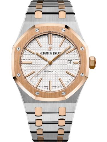 Audemars Piguet Royal Oak 15400 Stainless Steel Pink Gold Silver